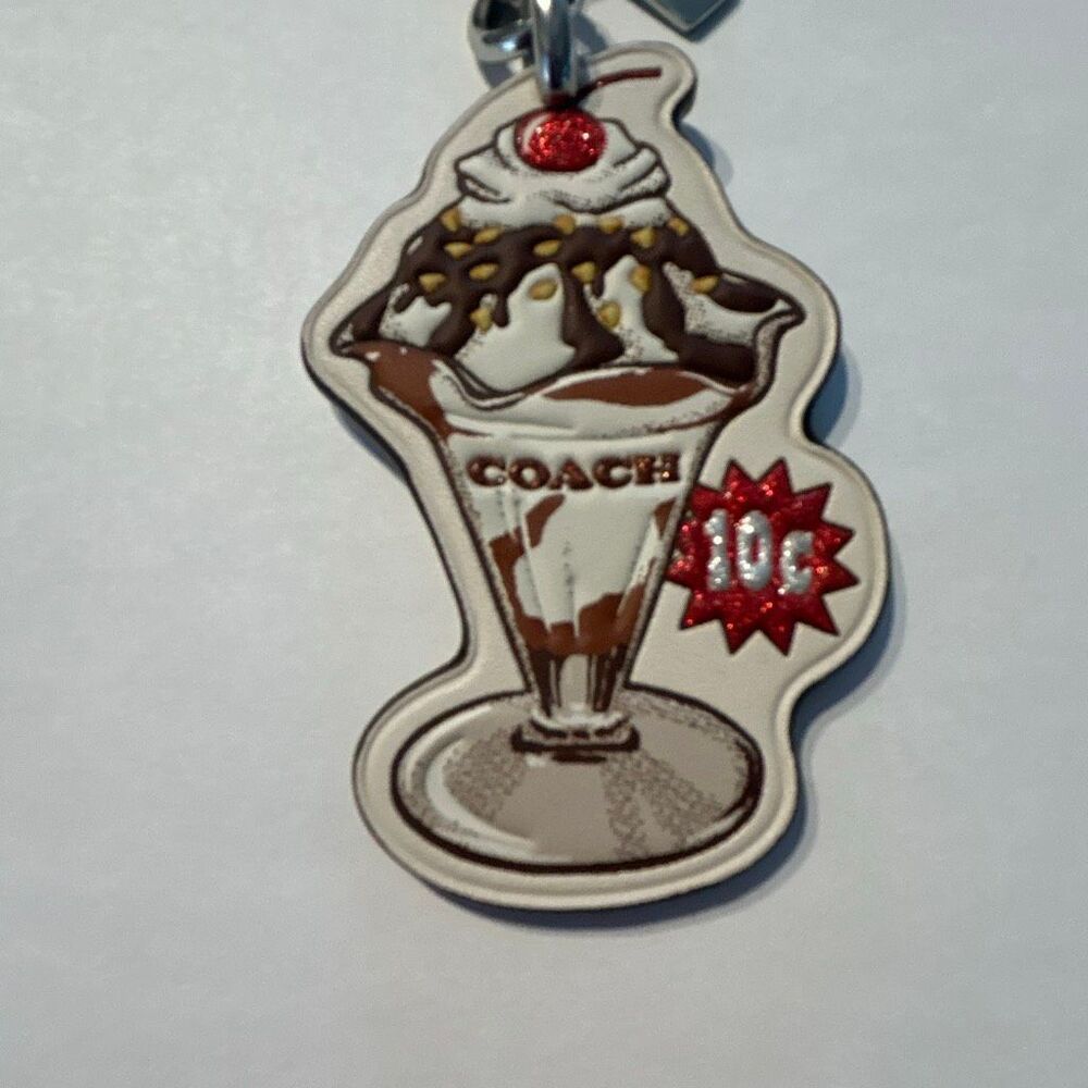 COACH Ice Cream Sundae Keychain